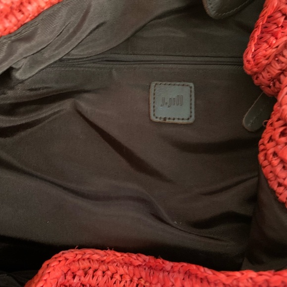 J. Jill Red Crochet Spacious Shoulder Tote Bag - Picture 8 of 10